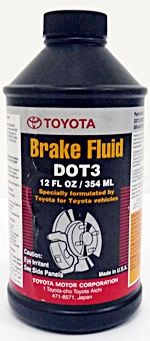 Тормозная жидкость DOT 3, Brake Fluid, 0.354л