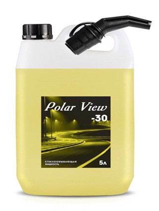 Незамерзающая жидкость Polar View -30, 5л, евро-канистра/лейка, цвет жидкости желый