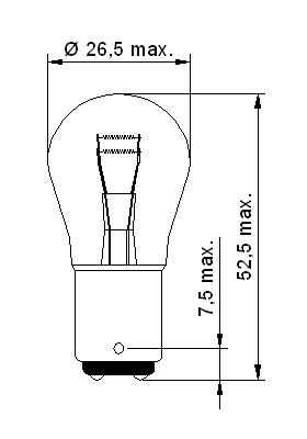 Лампа накаливания TESLA P21/5W 12V BAY15d