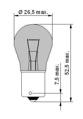 Лампа накаливания TESLA PY21W 12V BAU15s