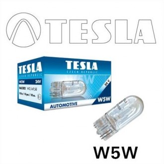 Лампа накаливания TESLA W5W 24V W2,1x9,5d