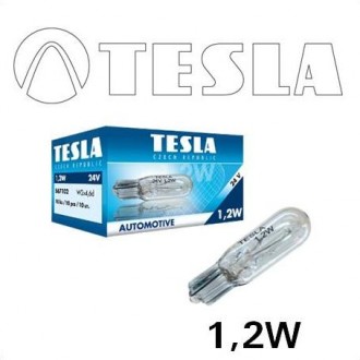Лампа накаливания TESLA 1,2W 24V W2x4,6d