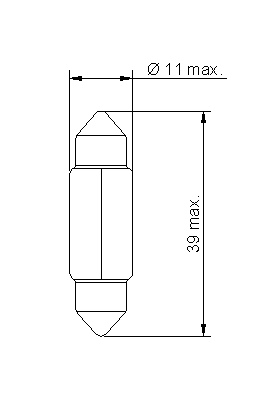 Лампа накаливания TESLA C5W 12V SV8,5-8