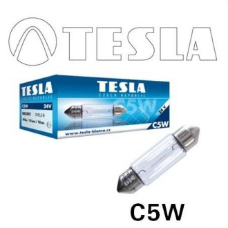 Лампа накаливания TESLA C5W 24V SV8,5-8