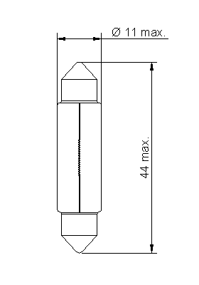 Лампа накаливания TESLA 10W 12V SV8,5-8