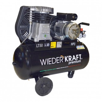 Компрессор WIEDERKRAFT WDK-90532 двухцилиндровый ременной 50л 320л/мин