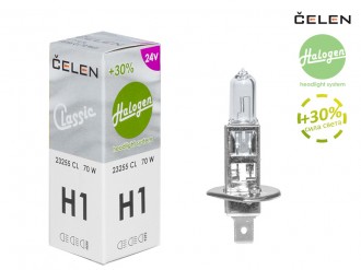Автолампа H1 24V 70W Celen, Halogen Classic +30% (прозрачная)