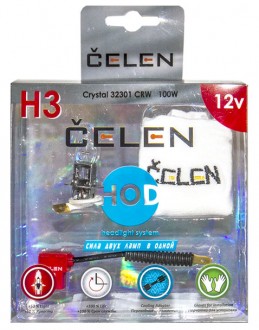 Автолампа H3 12V 100W Celen, HOD Crystal +50% (прозрачная)