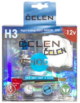 Автолампа H3 12V 55W Celen, HOD Night Ending +50% (синяя)